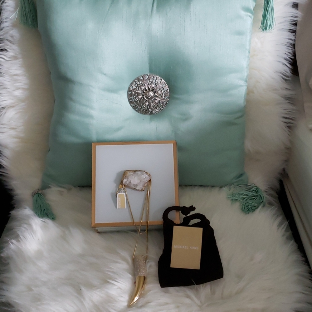 Michael Kors Jeweled Gold Horn